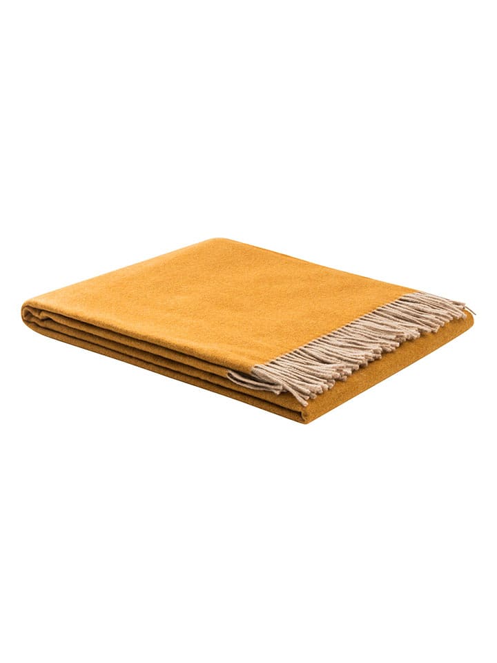 Lanerossi Wełniany koc "Ulisse" w kolorze pomarańczowym - 180 x 130 cm rozmiar: onesize