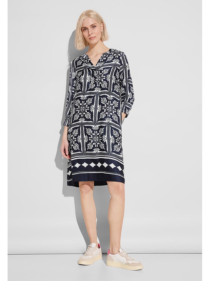 Street One Sukienka w kolorze granatowo-białym rozmiar: 36