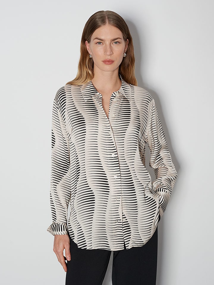 Someday Bluzka "Zauryn" w kolorze beżowo-szarym rozmiar: 40