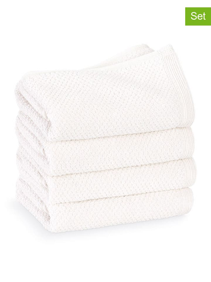 Kushel Ręczniki (4 szt.) "The Guest Set" w kolorze białym dla gości rozmiar: 50x30 cm