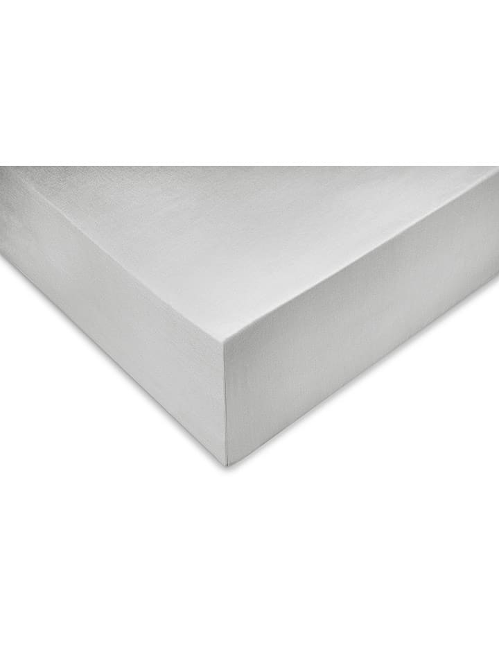 Zo!Home Satynowe prześcieradło w kolorze jasnoszarym na topper z gumką rozmiar: 160x200 cm