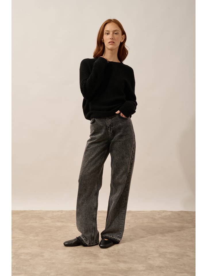 Just Cashmere Kaszmirowy sweter "Assam" w kolorze czarnym rozmiar: S