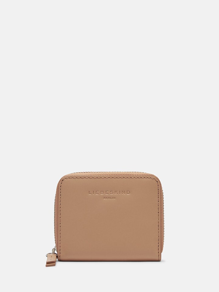 Liebeskind Berlin Skórzany portfel "Dot S" w kolorze beżowym - 10 x 8 x 2 cm rozmiar: onesize