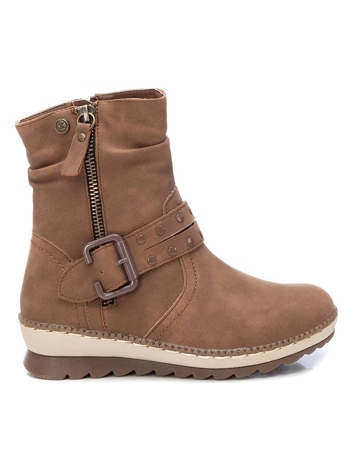 XTI Kids Kozaki w kolorze jasnobrązowym rozmiar: 36