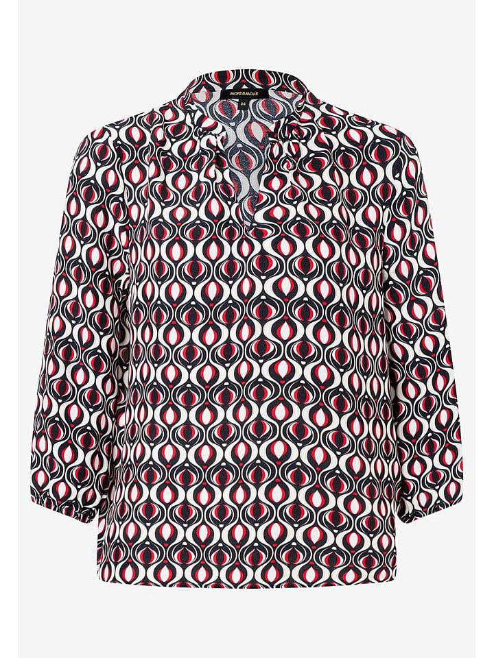 More & More Bluzka w kolorze czerwono-granatowo-białym rozmiar: 38