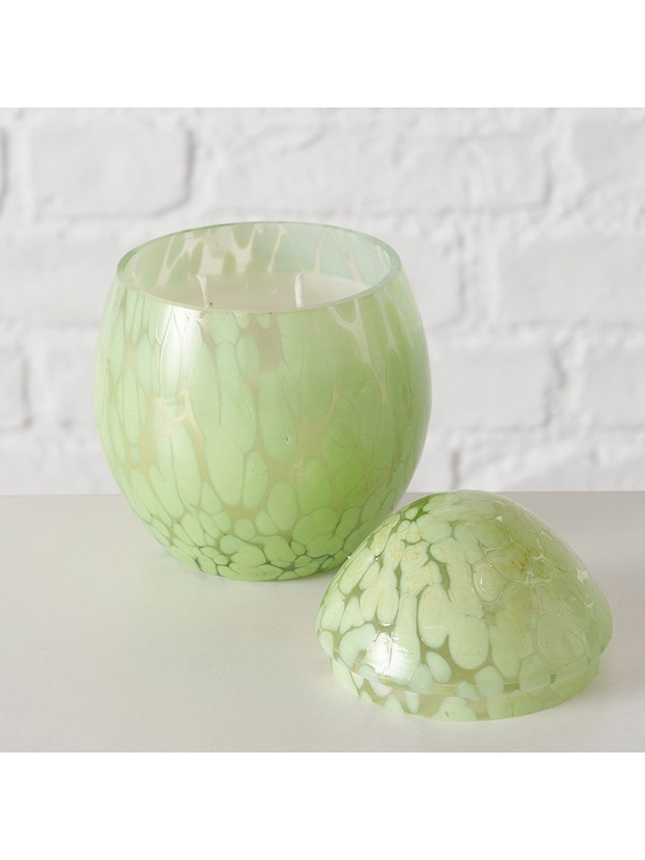 Boltze Świecznik "Paska" w kolorze zielonym - wys. 11,5 cm rozmiar: onesize