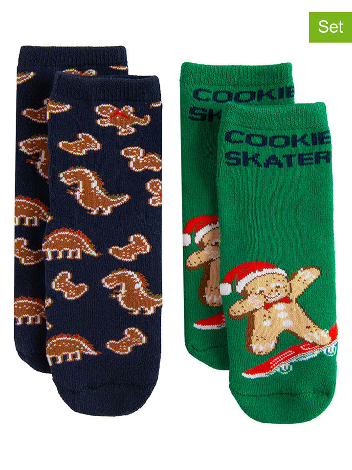 COOL CLUB Skarpety (2 pary) w kolorze granatowo-zielonym rozmiar: 28/30