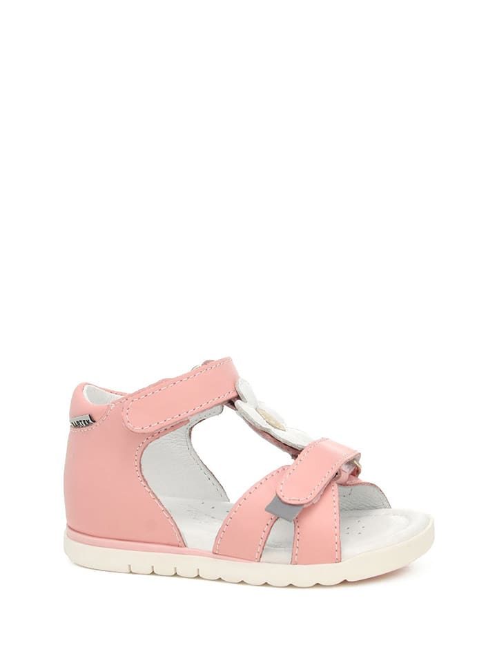 Bartek Skórzane sandały w kolorze jasnoróżowo-białym rozmiar: 26