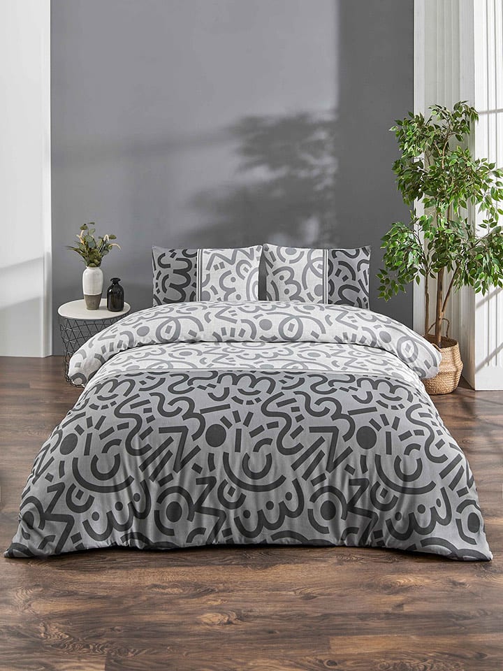 Elizabed Komplet pościeli w kolorze szarym rozmiar: 135x200 cm