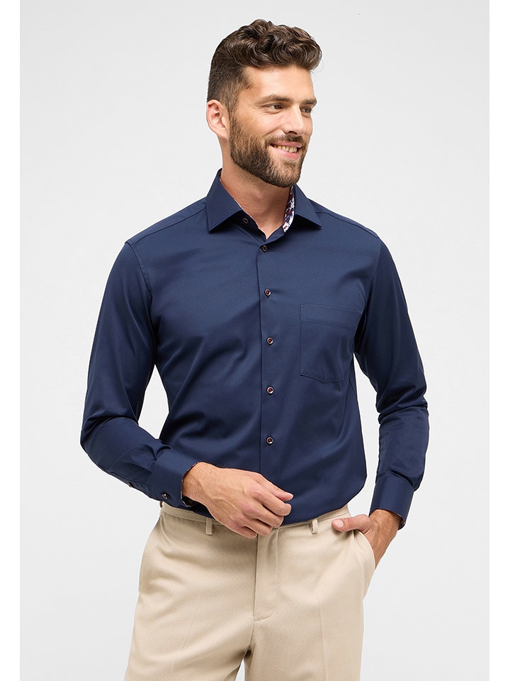 Eterna Koszula - Modern fit - w kolorze granatowym rozmiar: 48