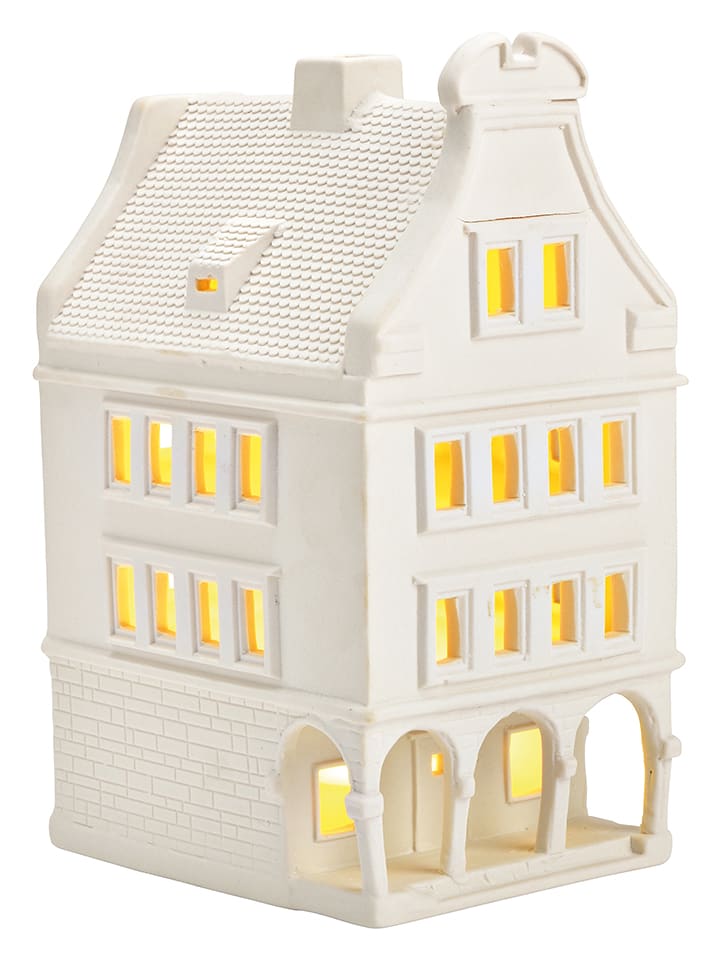 G. Wurm Świecznik "House" w kolorze białym - 11 x 21 x 14 cm rozmiar: onesize