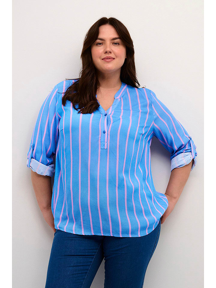 Kaffe Bluzka w kolorze błękitno-jasnoróżowym rozmiar: 44