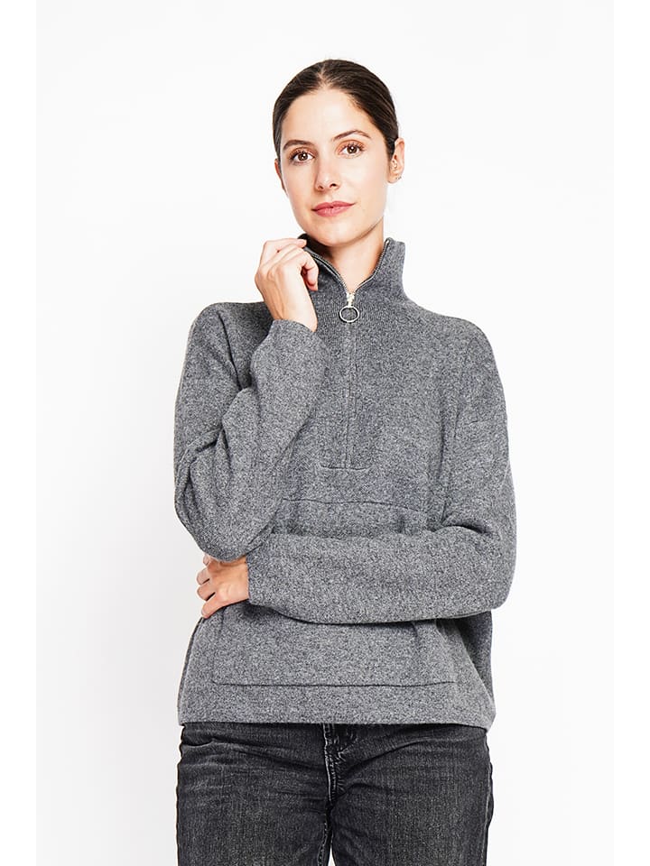 ASSUILI Sweter w kolorze szarym rozmiar: 34