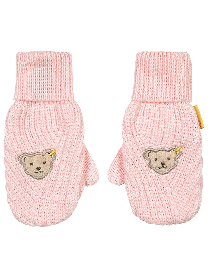 Steiff Rękawiczki w kolorze jasnoróżowym rozmiar: 116-134