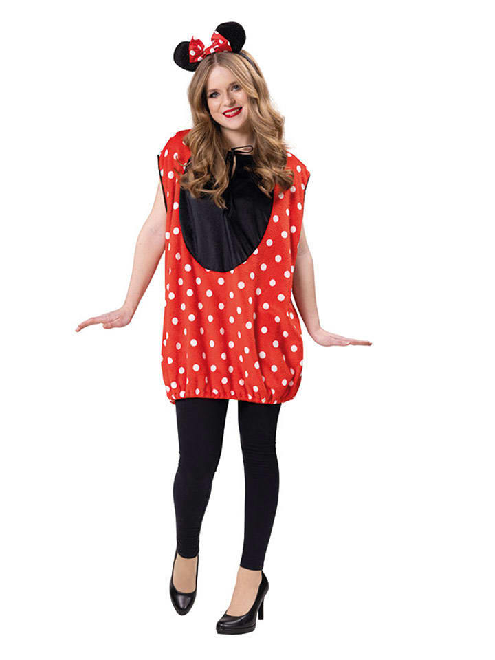 Party x People 2-częściowy kostium "Myszka Mimmi" w kolorze czerwono-czarnym rozmiar: onesize