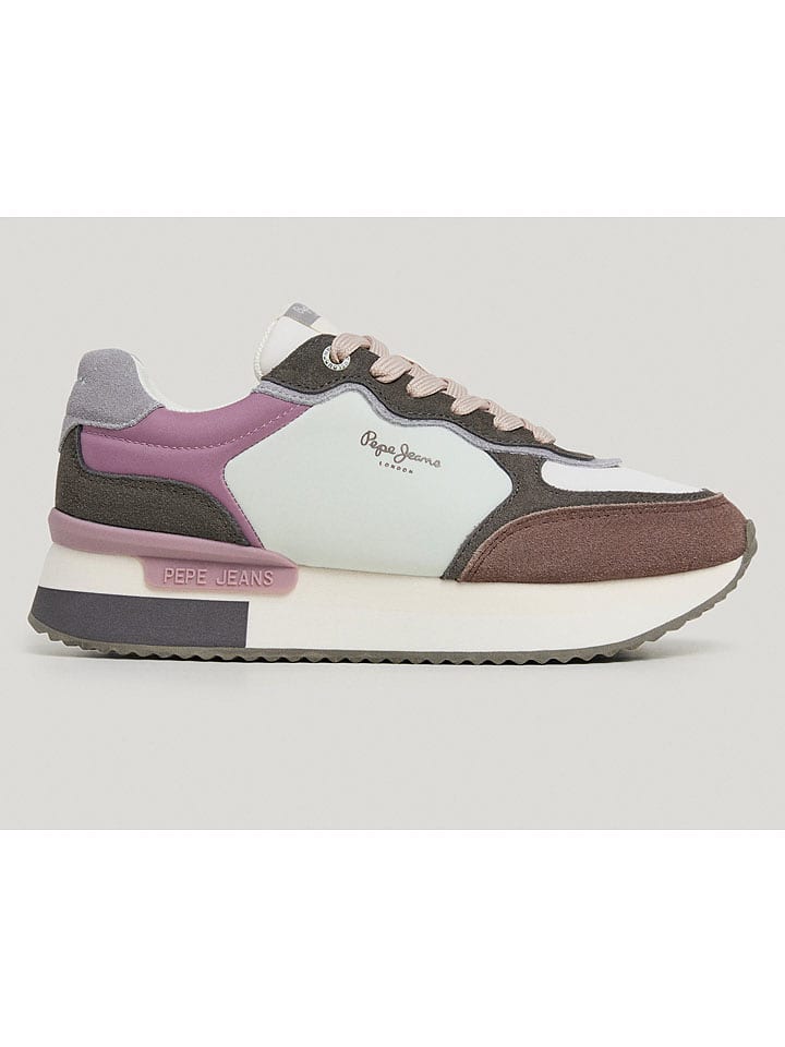 Pepe Jeans FOOTWEAR Sneakersy "Rusper Mania" w kolorze biało-oliwkowym rozmiar: 39