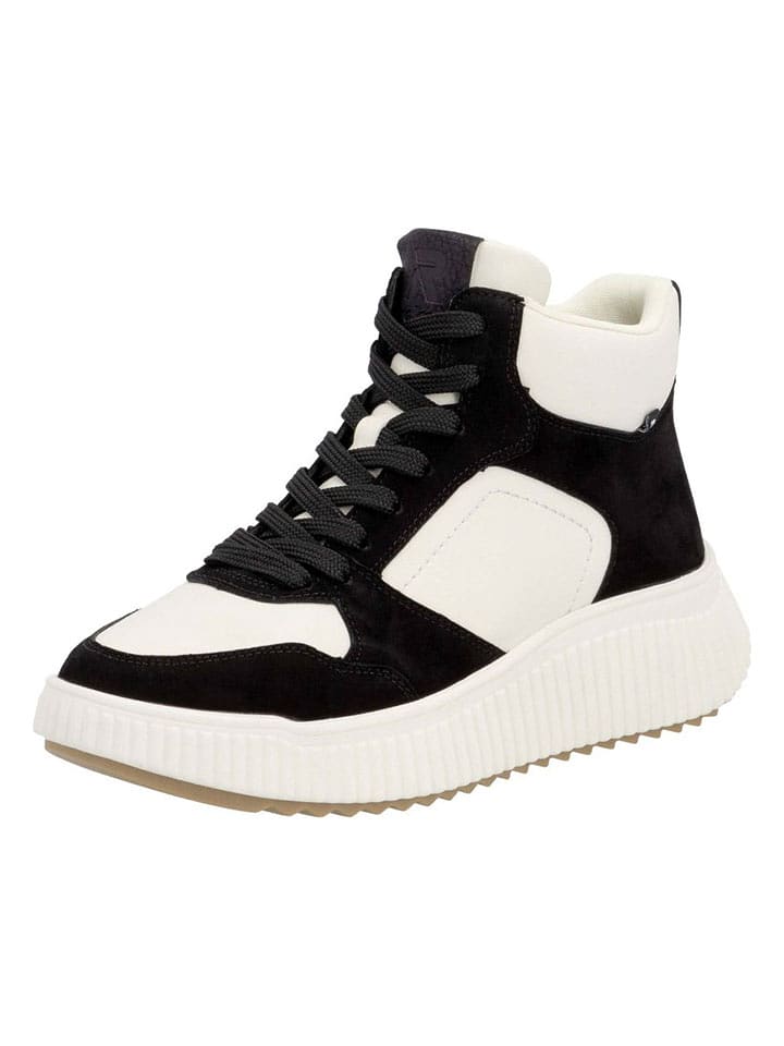 rieker Skórzane sneakersy w kolorze czarno-białym rozmiar: 42