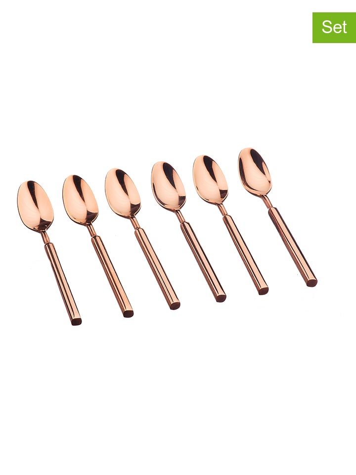 Björn Łyżeczki (6 szt.) "Viggo" w kolorze miedzianym do kawy - dł. 14 cm rozmiar: onesize