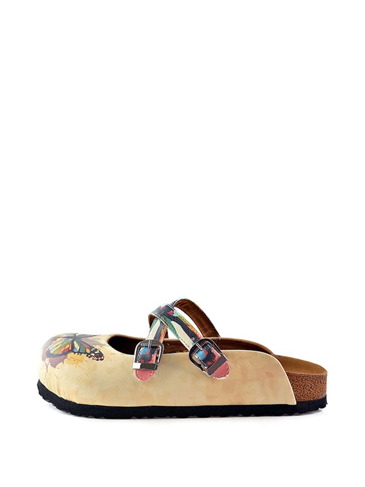 Calceo Chodaki w kolorze beżowym ze wzorem rozmiar: 35