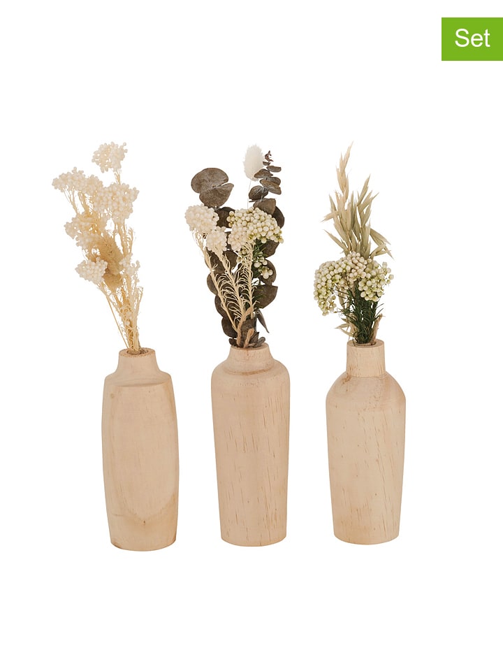 Boltze Wazony (3 szt.) "Faya" w kolorze beżowym - wys. 30 cm rozmiar: onesize