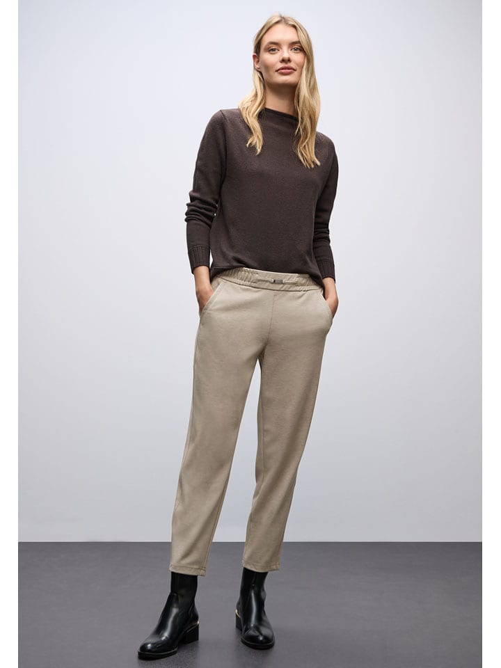 Street One Spodnie w kolorze beżowym rozmiar: 36/L28