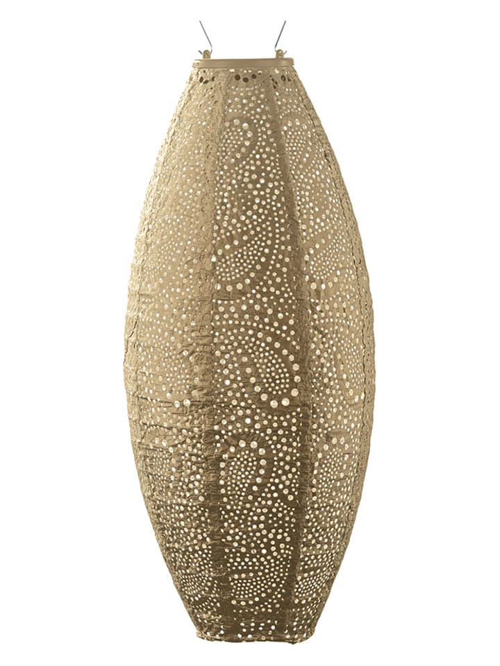 Lumiz Lampion solarny LED "Paisley Long Oval" w kolorze złotym - wys. 45 x Ø 20 cm rozmiar: onesize