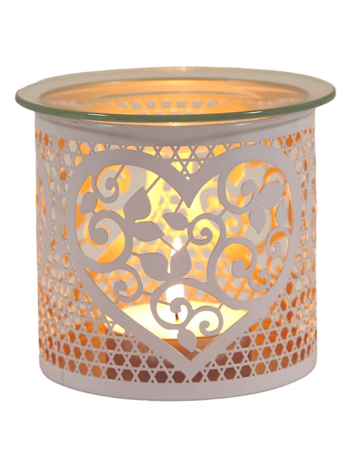 Woodbridge Kominek zapachowy "Heart" w kolorze złoto-białym - wys. 10 x Ø 10,5 cm rozmiar: onesize