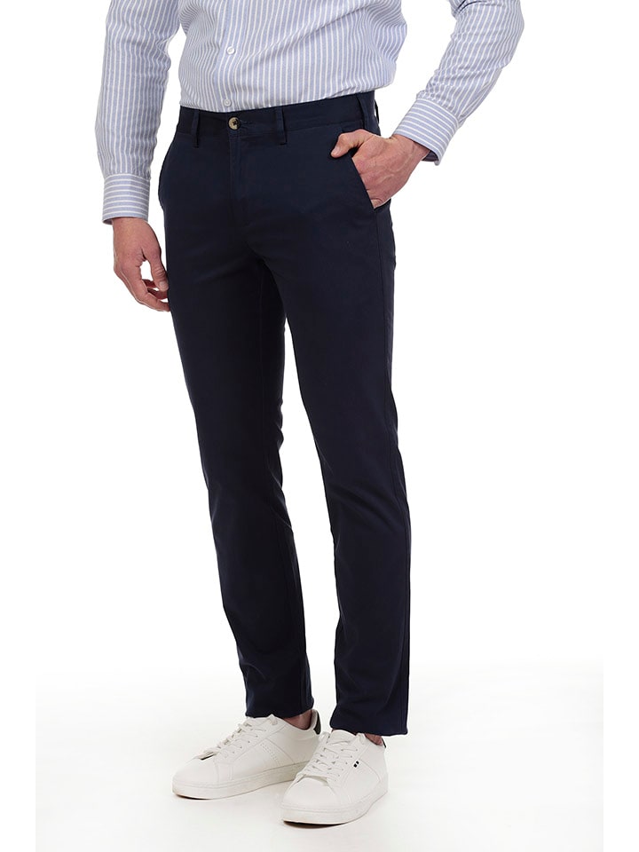 The Time of Bocha Spodnie chino w kolorze granatowym rozmiar: 54