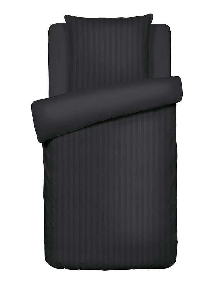 CXL by Christian Lacroix Komplet pościeli satynowej w kolorze czarnym rozmiar: 240x220 cm