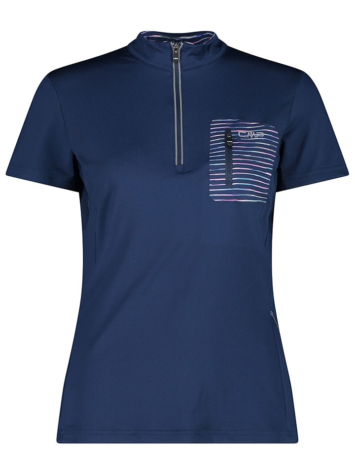CMP Koszulka kolarska w kolorze granatowym rozmiar: 38