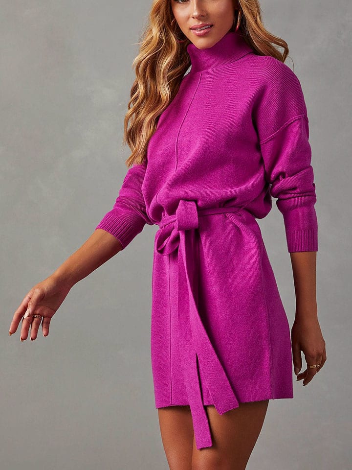 Milan Kiss Sukienka dzianinowa w kolorze różowym rozmiar: S