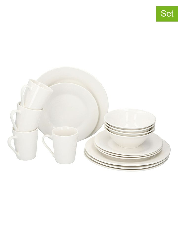 Alpina 16-częściowy zestaw śniadaniowy w kolorze białym rozmiar: onesize