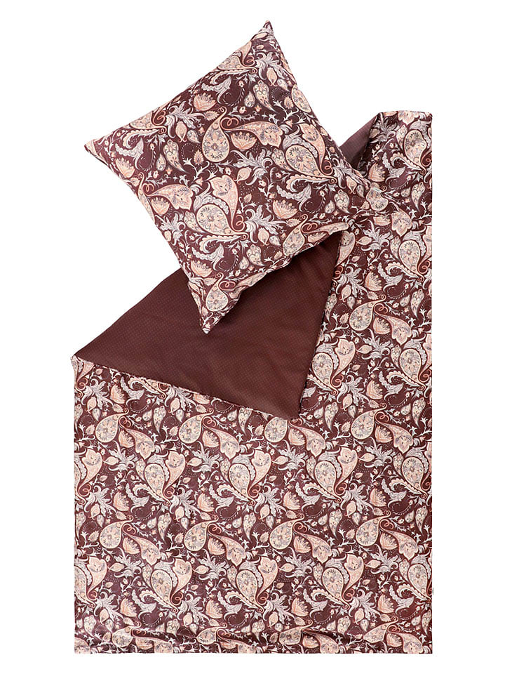 ESPRIT Komplet pościeli satynowej w kolorze czerwonym rozmiar: 155x220 cm