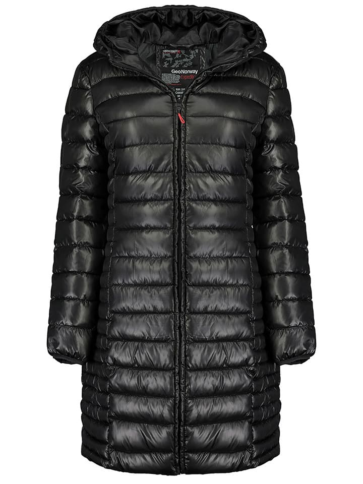Geographical Norway Płaszcz pikowany "Annecy" w kolorze czarnym rozmiar: XL