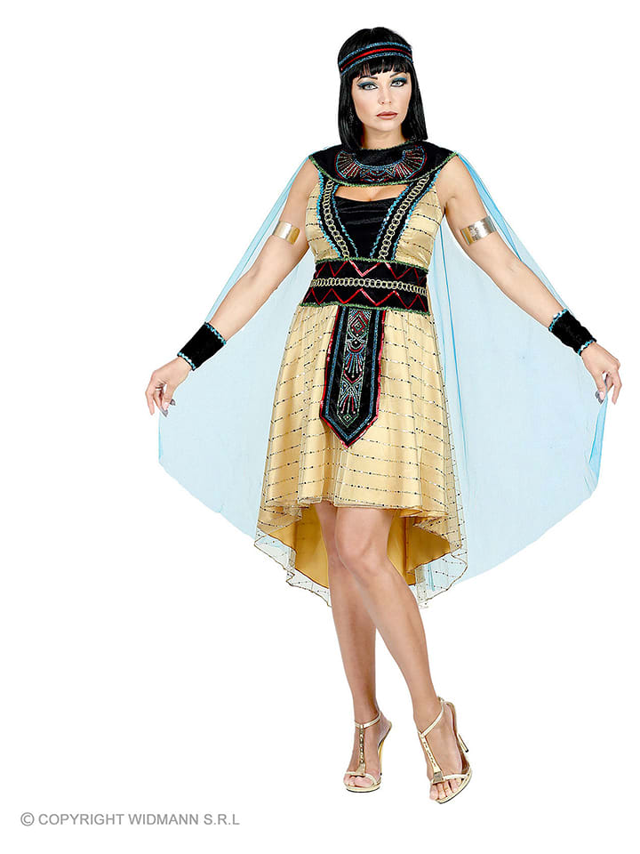 Carnival Party 3-częściowy kostium w kolorze beżowo-błękitnym rozmiar: XS