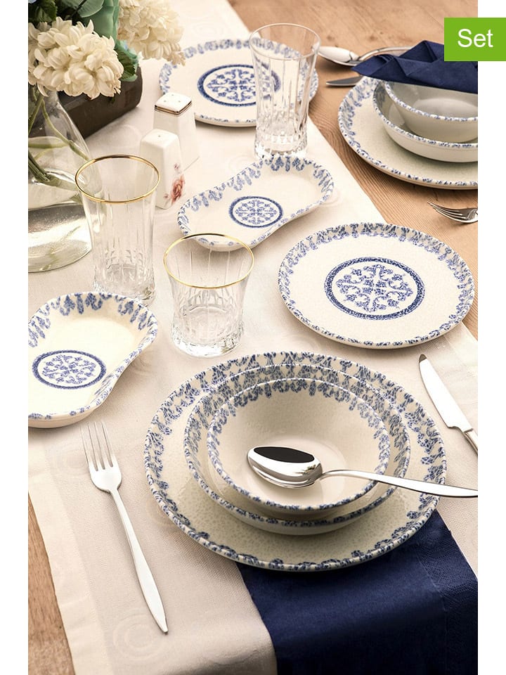 Hermia 27-częściowy zestaw w kolorze biało-niebieskim rozmiar: onesize