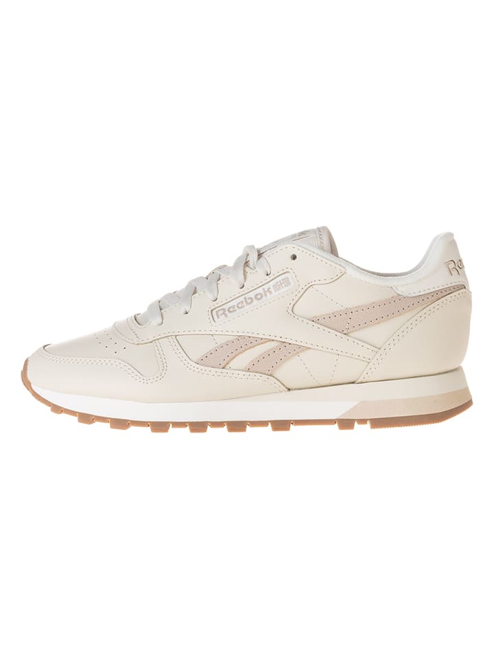 Reebok Skórzane sneakersy "Classic Leather" w kolorze beżowym rozmiar: 35,5