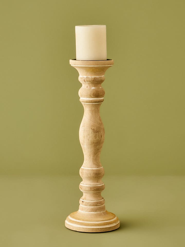 BELLA MAISON Świecznik "Carli" w kolorze beżowym - wys. 38 cm rozmiar: onesize