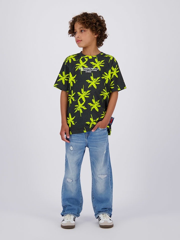 Vingino Koszulka w kolorze antracytowo-żółtym rozmiar: 176