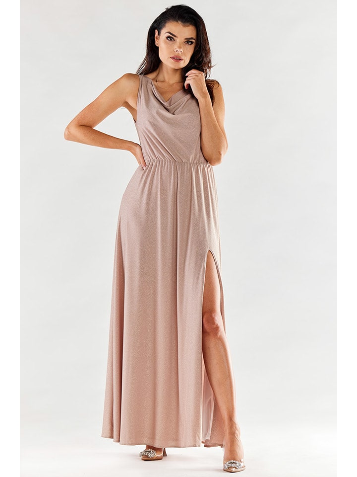 Awama Sukienka w kolorze beżowym rozmiar: S