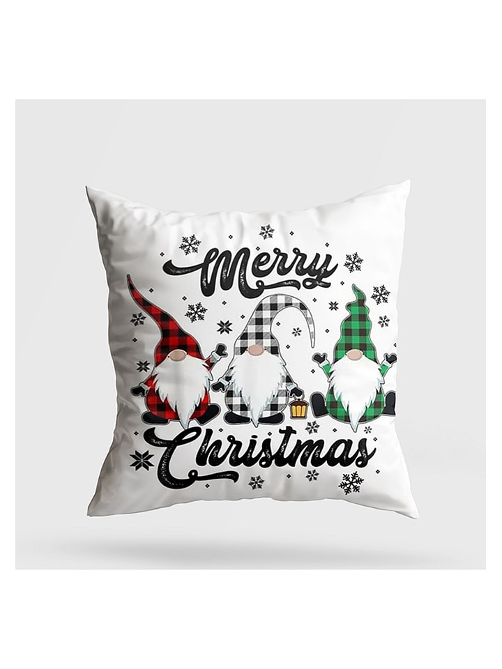 Colorful Cotton Poduszka w kolorze białym ze wzorem rozmiar: 43x43 cm