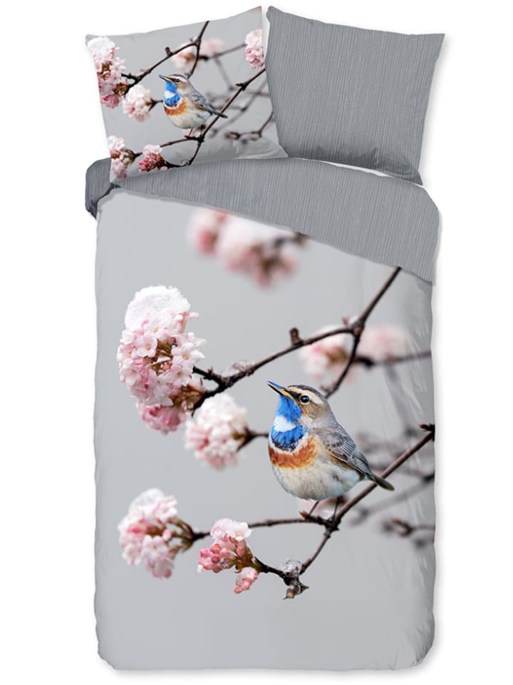 Pure Komplet pościeli "Yule" w kolorze szarym z mikrofibry rozmiar: 140x220 cm