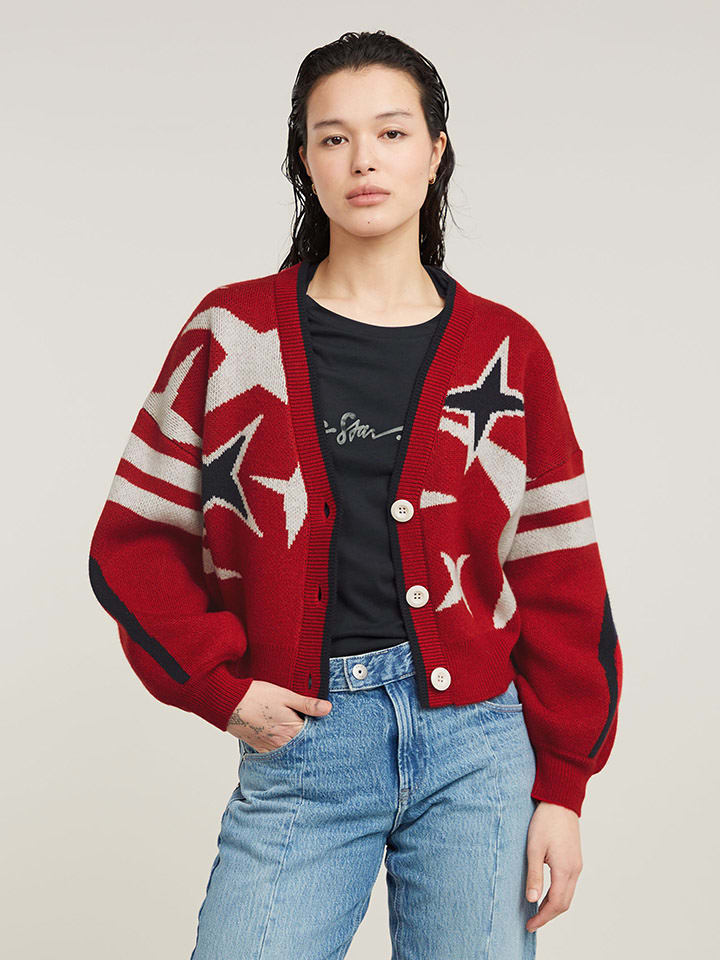 G-Star Kardigan w kolorze czerwonym rozmiar: L