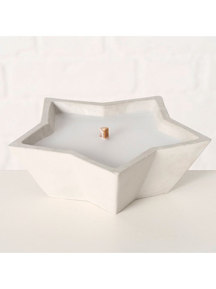 Boltze Świeca "Bonko" w kolorze jasnoszarym - wys. 5,5 cm rozmiar: onesize