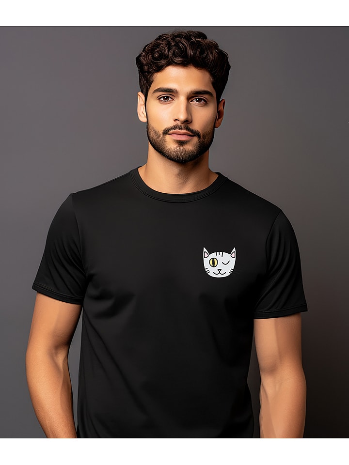 WOOOP Koszulka "Chat clin doeil" w kolorze czarnym rozmiar: XL