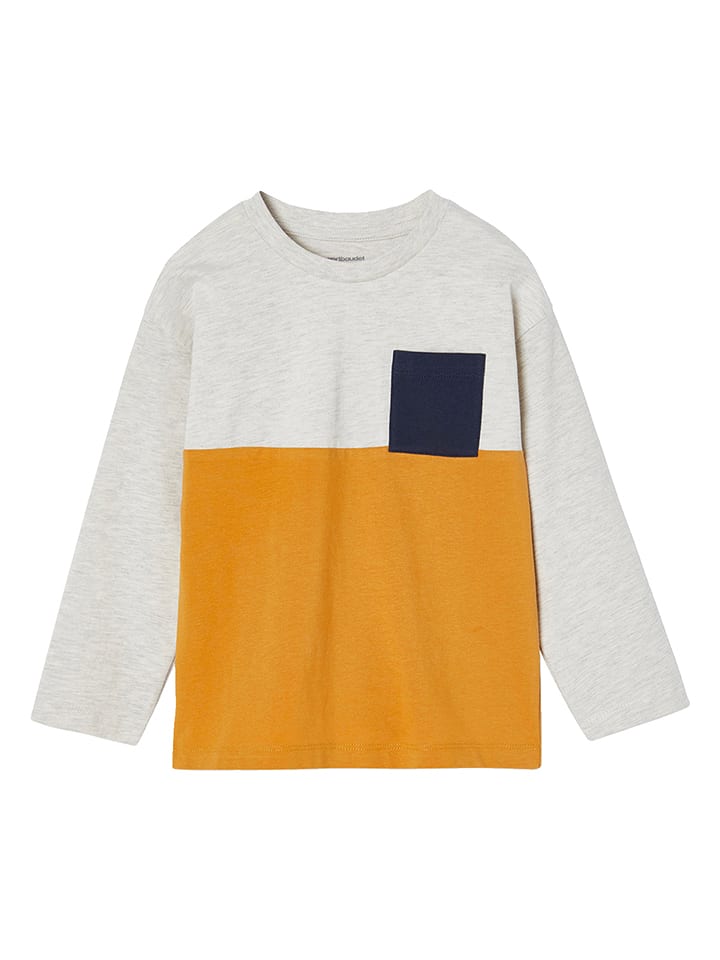 vertbaudet Koszulka w kolorze pomarańczowo-jasnoszarym rozmiar: 140