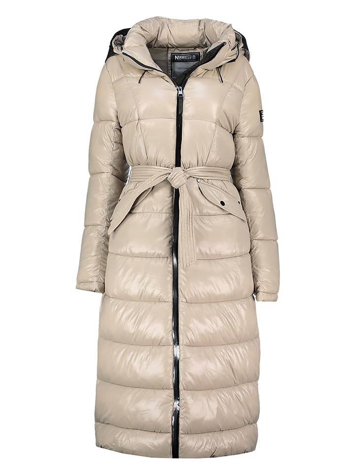 Geographical Norway Płaszcz pikowany w kolorze beżowym rozmiar: S