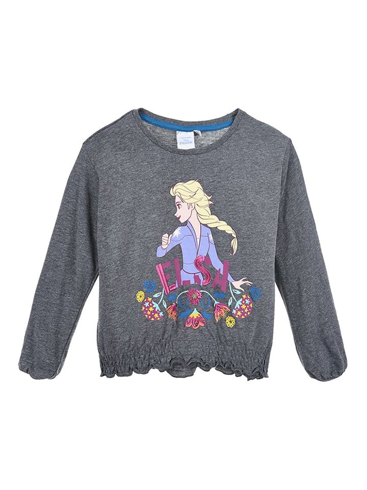 Disney Frozen Koszulka "Kraina Lodu" w kolorze antracytowym ze wzorem rozmiar: 128