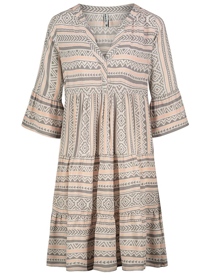 Sublevel Sukienka w kolorze szaro-pomarańczowym rozmiar: M