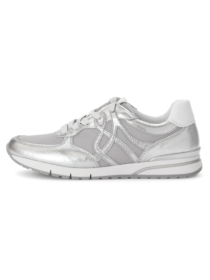 Gabor Skórzane sneakersy w kolorze srebrno-szarym rozmiar: 38,5